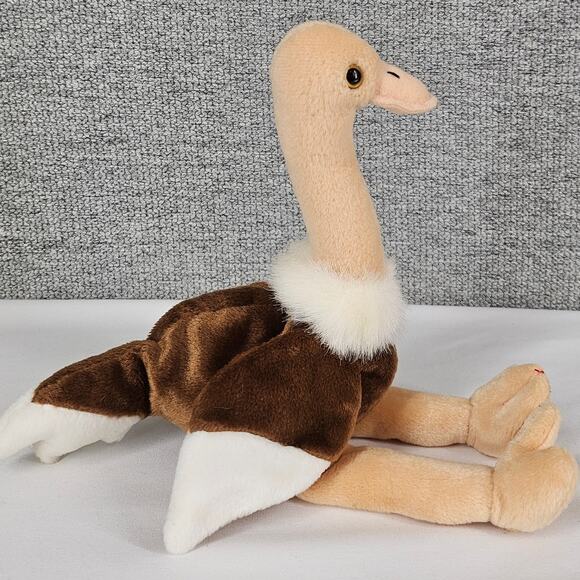 TY BEANIE BABY “STRETCH” THE OSTRICH – 1997 RETIRED PLUSH W/ TAG – PE PELLETS - Picture 3 of 10